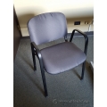 Black Upholstered Guest Side Chair